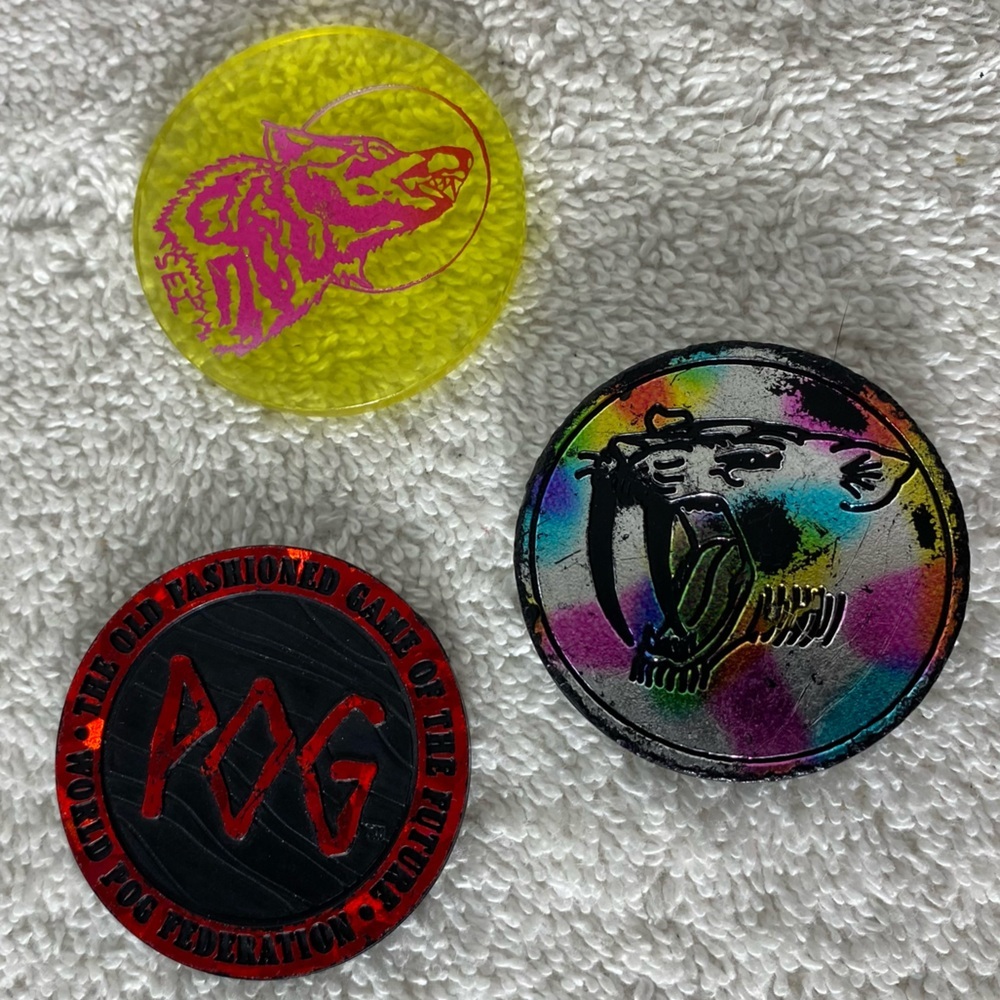 5/$35 Vintage 90s Collectible POG Slammer Set x3